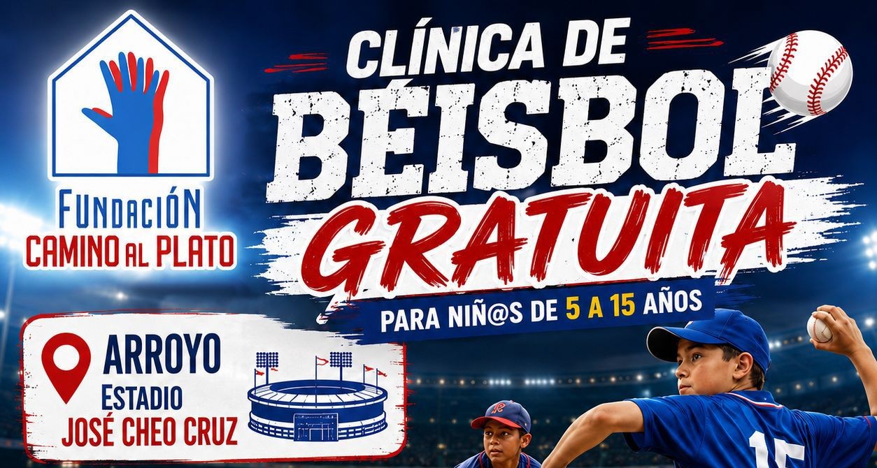 Fundación Camino al Plato invita a Clínica de Béisbol Gratuita en Arroyo 